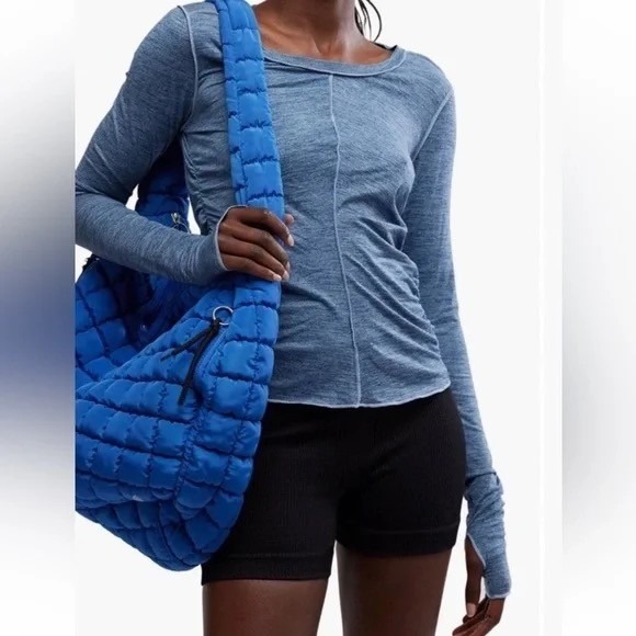 FP Movement by Free People Tops - FP Free People Movement Right on the Run Long Sleeve Layer Blue Stone  XLL NWT